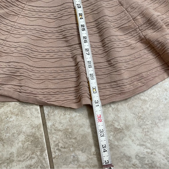 Torn by Ronny Kobo Fit & Flare Knit Bodycon Dress Women's Size L Pink Nude EUC - Picture 3 of 9